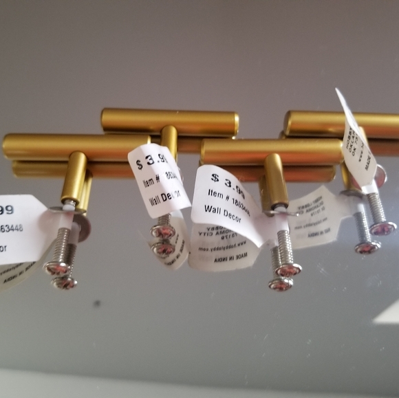Hobby Lobby Accents Set Of 4 Gold Tube Metal Knob Poshmark
